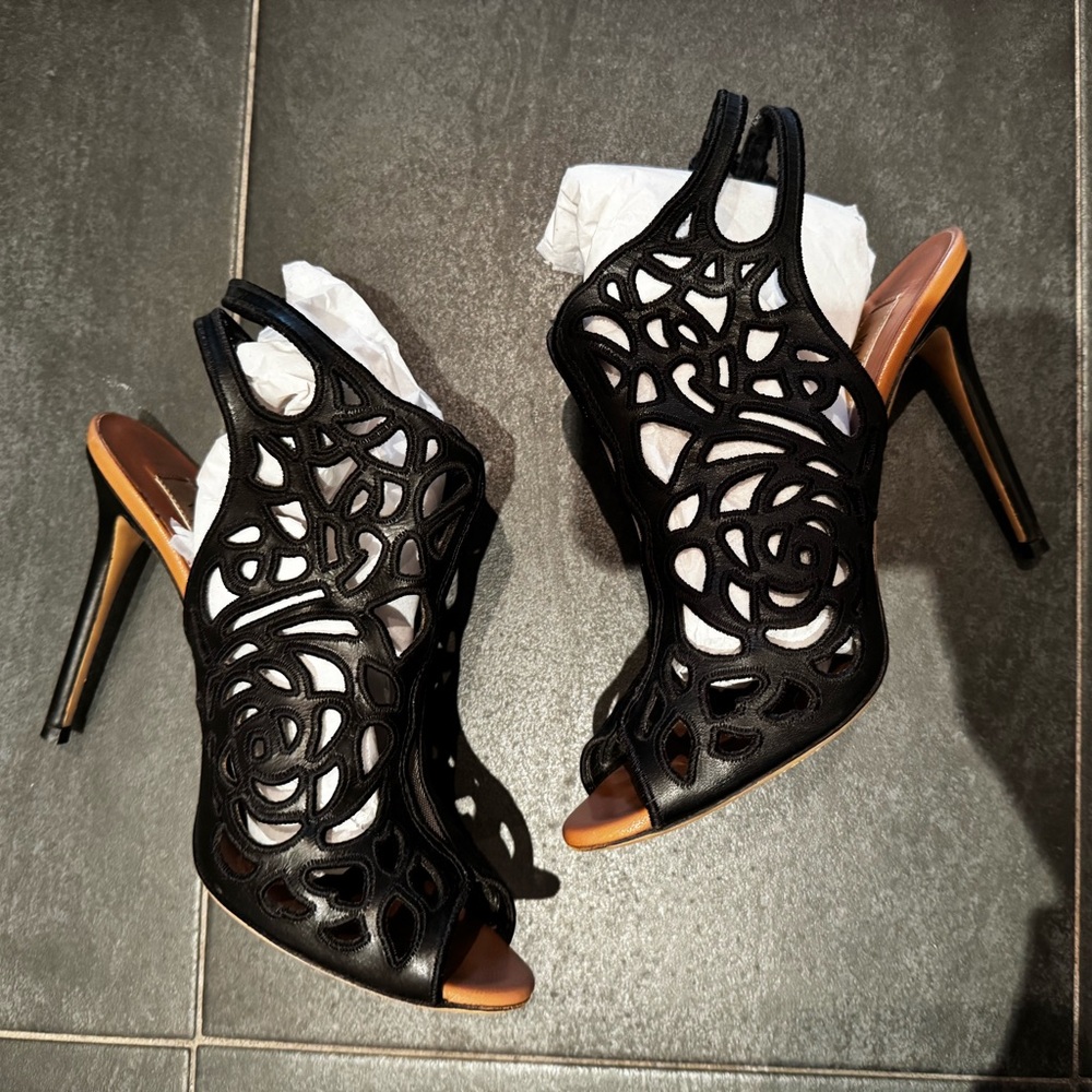 Valentino Black Cutout Women's Heels size 38